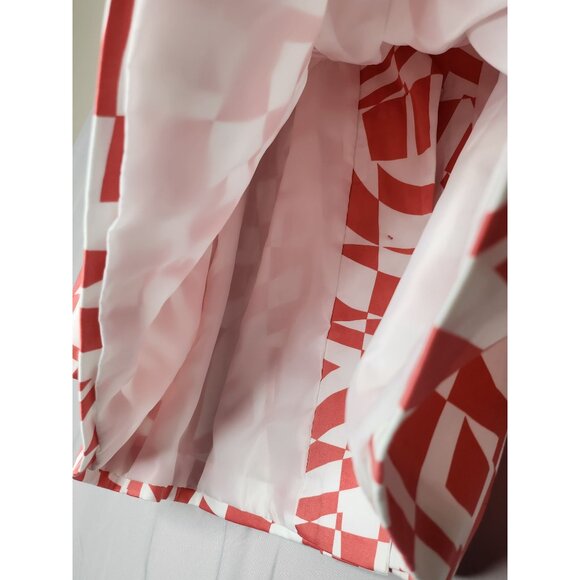 Sandro Sportswear Crop Jacket in Coral and‎ White Size 3X - Picture 5 of 8